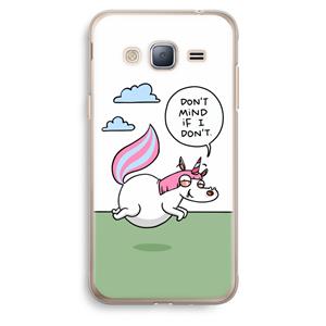 CaseCompany Unicorn: Samsung Galaxy J3 (2016) Transparant Hoesje