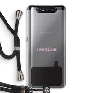 CaseCompany kwetsbaar: Samsung Galaxy A80 Transparant Hoesje met koord