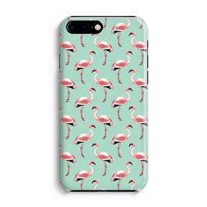 CaseCompany Flamingoprint groen: iPhone 8 Plus Volledig Geprint Hoesje