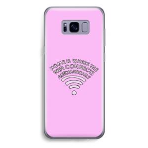CaseCompany Home Is Where The Wifi Is: Samsung Galaxy S8 Plus Transparant Hoesje