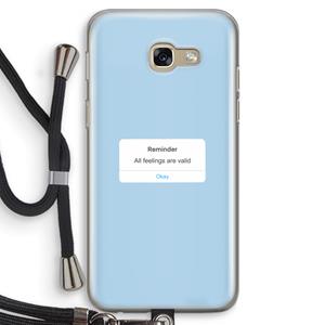 CaseCompany Reminder: Samsung Galaxy A5 (2017) Transparant Hoesje met koord