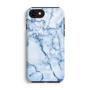 CaseCompany Blauw marmer: iPhone SE 2020 Tough Case