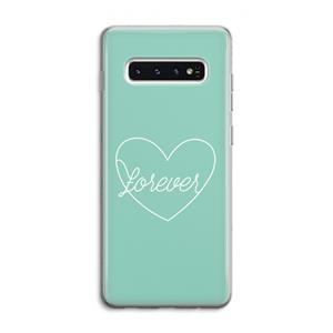 CaseCompany Forever heart pastel: Samsung Galaxy S10 4G Transparant Hoesje