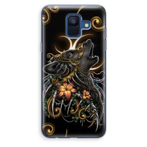 CaseCompany Huilende Wolf: Samsung Galaxy A6 (2018) Transparant Hoesje