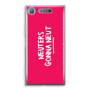 CaseCompany Neuters (roze): Sony Xperia XZ1 Transparant Hoesje