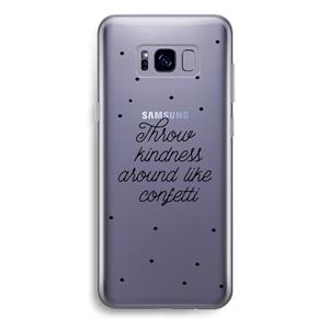 CaseCompany Confetti: Samsung Galaxy S8 Plus Transparant Hoesje