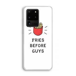 CaseCompany Fries before guys: Samsung Galaxy S20 Ultra Transparant Hoesje