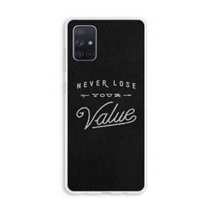 CaseCompany Never lose your value: Galaxy A71 Transparant Hoesje