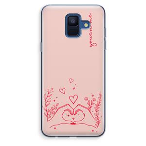 CaseCompany Love is in the air: Samsung Galaxy A6 (2018) Transparant Hoesje