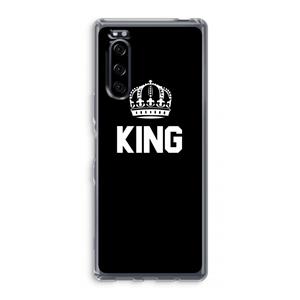 CaseCompany King zwart: Sony Xperia 5 Transparant Hoesje
