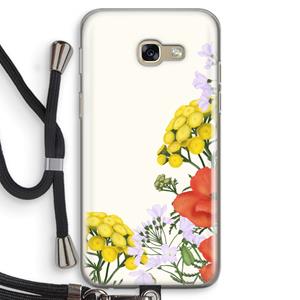 CaseCompany Wilde bloemen: Samsung Galaxy A5 (2017) Transparant Hoesje met koord