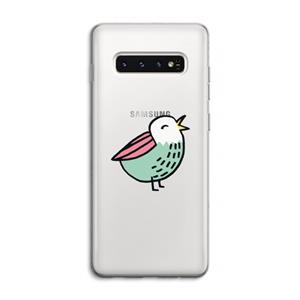 CaseCompany Birdy: Samsung Galaxy S10 4G Transparant Hoesje
