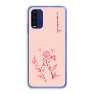 CaseCompany Giving Flowers: Xiaomi Redmi 9T Transparant Hoesje