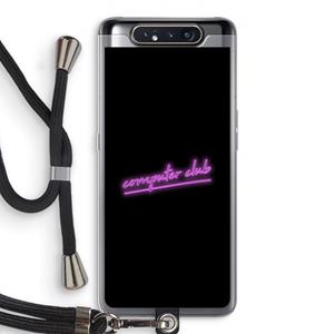 CaseCompany Vice Black: Samsung Galaxy A80 Transparant Hoesje met koord