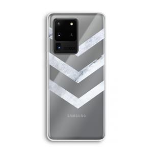 CaseCompany Marmeren pijlen: Samsung Galaxy S20 Ultra Transparant Hoesje