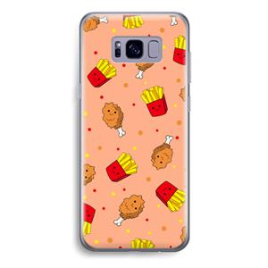 CaseCompany Chicken 'n Fries: Samsung Galaxy S8 Plus Transparant Hoesje