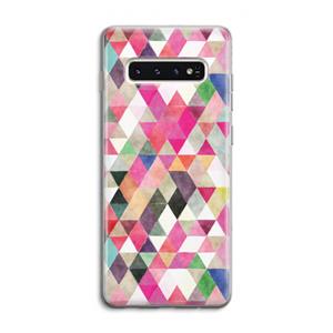CaseCompany Gekleurde driehoekjes: Samsung Galaxy S10 4G Transparant Hoesje