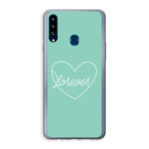 CaseCompany Forever heart pastel: Samsung Galaxy A20s Transparant Hoesje