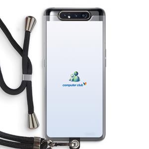 CaseCompany MSN: Samsung Galaxy A80 Transparant Hoesje met koord
