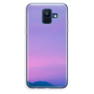 CaseCompany Sunset pastel: Samsung Galaxy A6 (2018) Transparant Hoesje