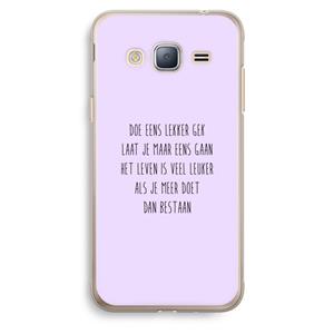 CaseCompany Gek: Samsung Galaxy J3 (2016) Transparant Hoesje