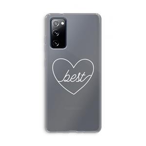 CaseCompany Best heart pastel: Samsung Galaxy S20 FE / S20 FE 5G Transparant Hoesje