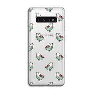 CaseCompany Vogeltjes: Samsung Galaxy S10 4G Transparant Hoesje