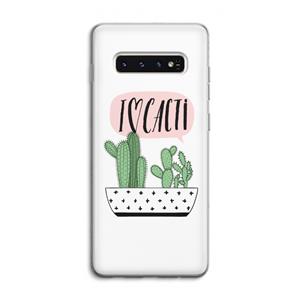 CaseCompany I love cacti: Samsung Galaxy S10 4G Transparant Hoesje