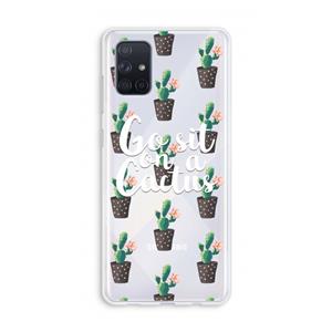CaseCompany Cactus quote: Galaxy A71 Transparant Hoesje