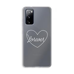 CaseCompany Forever heart pastel: Samsung Galaxy S20 FE / S20 FE 5G Transparant Hoesje