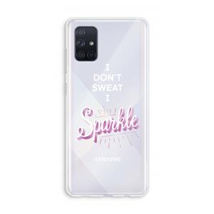 CaseCompany Sparkle quote: Galaxy A71 Transparant Hoesje