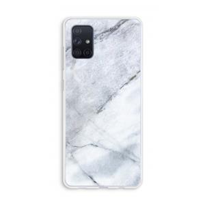 CaseCompany Witte marmer: Galaxy A71 Transparant Hoesje