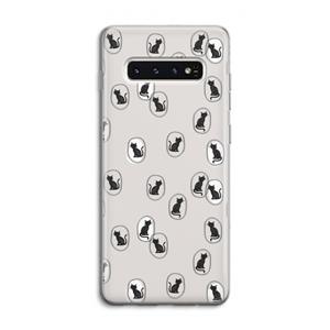 CaseCompany Miauw: Samsung Galaxy S10 4G Transparant Hoesje