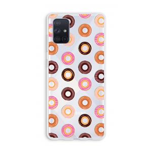 CaseCompany Donuts: Galaxy A71 Transparant Hoesje