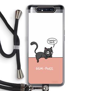 CaseCompany GSM poes: Samsung Galaxy A80 Transparant Hoesje met koord