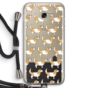 CaseCompany Doggy: Samsung Galaxy A5 (2017) Transparant Hoesje met koord