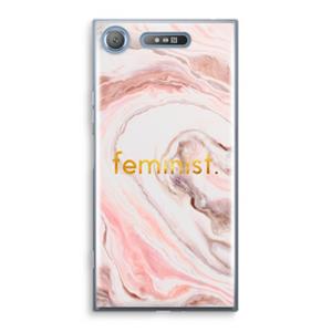 CaseCompany Feminist: Sony Xperia XZ1 Transparant Hoesje