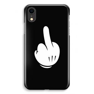 CaseCompany Middle finger black: iPhone XR Volledig Geprint Hoesje