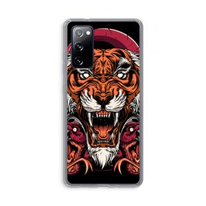 CaseCompany Tiger and Rattlesnakes: Samsung Galaxy S20 FE / S20 FE 5G Transparant Hoesje