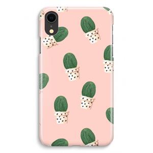 CaseCompany Cactusprint roze: iPhone XR Volledig Geprint Hoesje