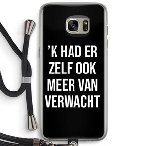 CaseCompany Meer verwacht - Zwart: Samsung Galaxy S7 Edge Transparant Hoesje met koord