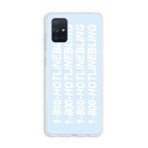 CaseCompany Hotline bling blue: Galaxy A71 Transparant Hoesje