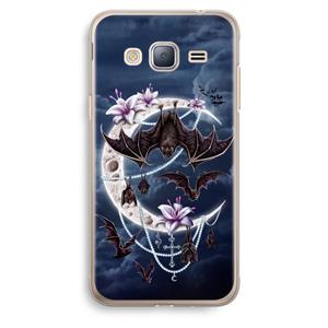 CaseCompany Vleermuizen Maan: Samsung Galaxy J3 (2016) Transparant Hoesje