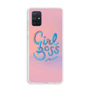 CaseCompany Girl boss: Galaxy A71 Transparant Hoesje