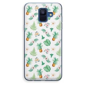 CaseCompany Ananas bladeren: Samsung Galaxy A6 (2018) Transparant Hoesje