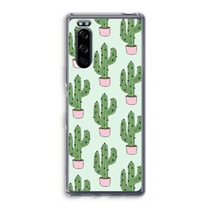 CaseCompany Cactus Lover: Sony Xperia 5 Transparant Hoesje