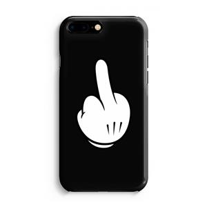 CaseCompany Middle finger black: iPhone 8 Plus Volledig Geprint Hoesje