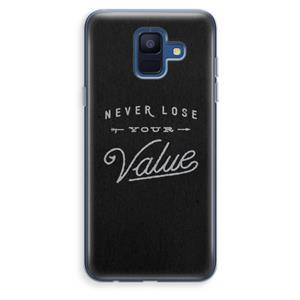 CaseCompany Never lose your value: Samsung Galaxy A6 (2018) Transparant Hoesje