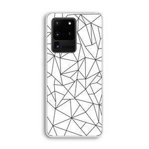 CaseCompany Geometrische lijnen zwart: Samsung Galaxy S20 Ultra Transparant Hoesje