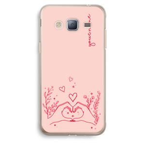 CaseCompany Love is in the air: Samsung Galaxy J3 (2016) Transparant Hoesje